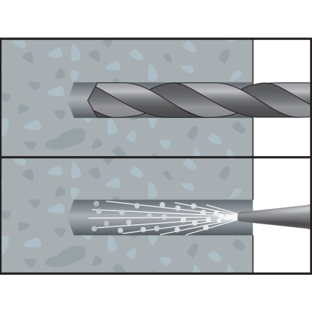 Concrete screw BTS6 H 6-35 M8, internal thread, zinc flake coating