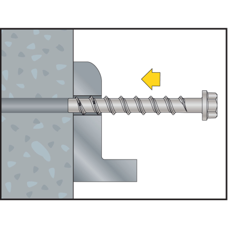 Concrete screw BTS6 H 6-35 M8, internal thread, zinc flake coating