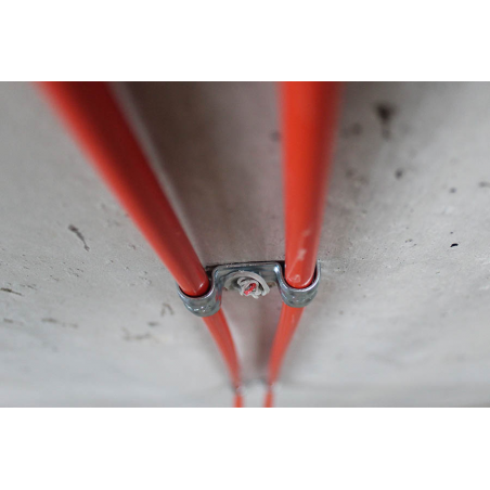 Double metal conduit clip DFT with plastic insert Ø 8 mm steel zinc plated