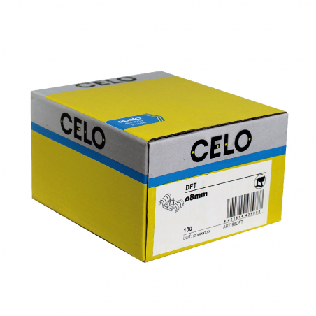 Double metal conduit clip DFT with plastic insert Ø 8 mm steel zinc plated