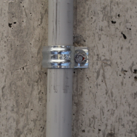 Close up application image of a MC cable clip PFT installation