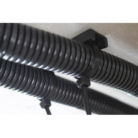 Plastic cable tie donut TBB for nail guns, black