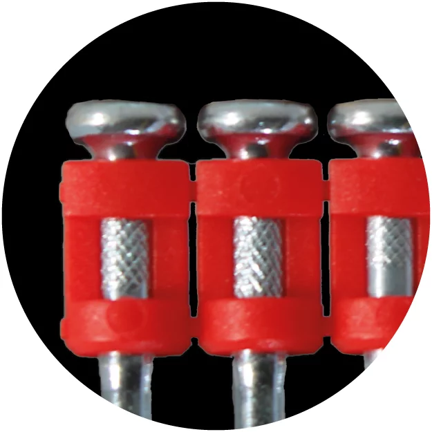 Serrated surface of the XHA nails